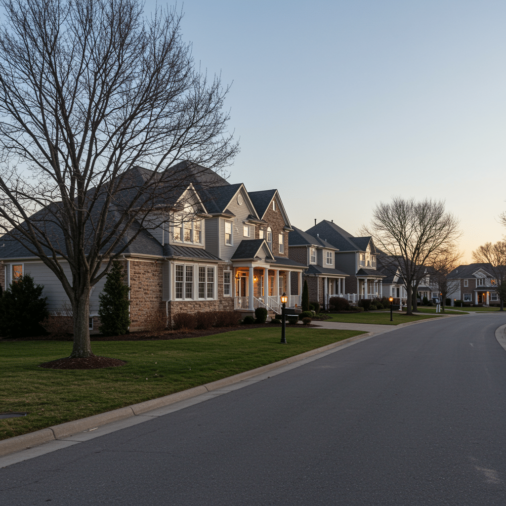 Carmel IN upscale residential neighborhood showcasing custom cabinetry and closet features by Innovative Cabinets & Closets serving Westfield and surrounding areas